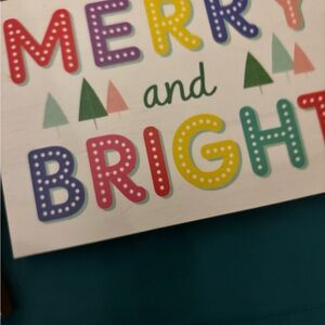 Colorful 'Merry and Bright' Sign